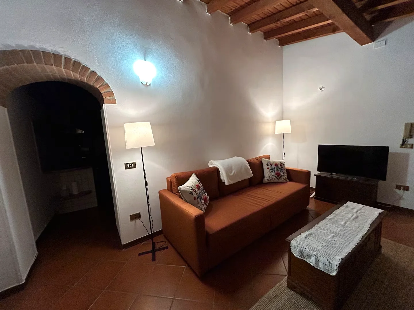Actual photograph of La Colombina living room